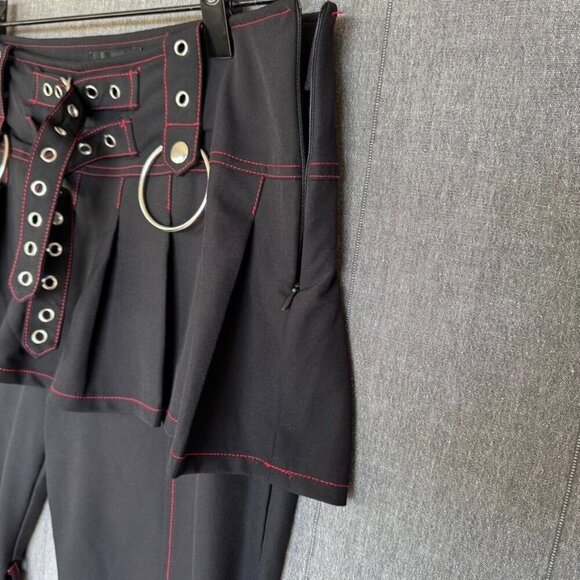 Current Mood Creating Chaos Strappy Black Stretch Skirt Overlay Pants Size XL - Picture 5 of 16